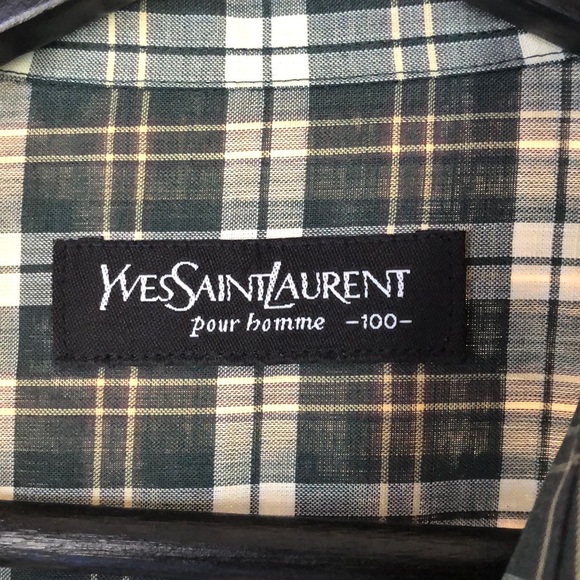 Vintage Yves Saint Laurent Plaid button up. - Picture 3 of 4